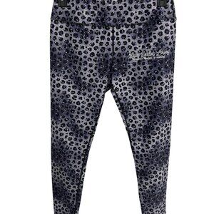 Lucy Locket Loves Womens Leopard Print Leggings Size Large Trendy  Athleisure